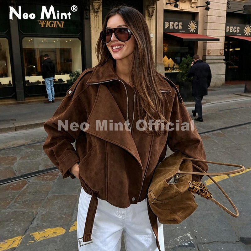 Streetwear Girl Brand - Neo Mint Autumn New Brown Oversized