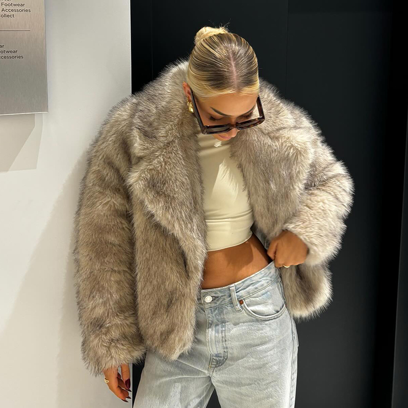 Streetwear Girl Brand - Chic Street Girls Gradient Faux Fur