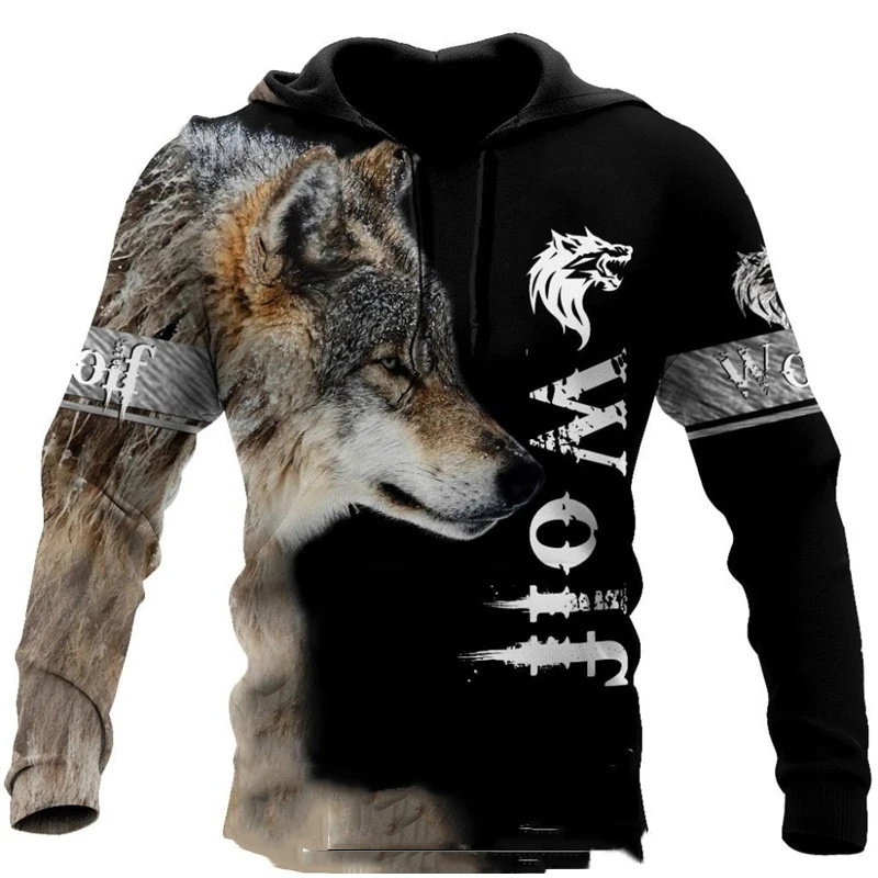 Wolf Printed Hoodies Men 3d Ho - огляд і ціна Streetwear Brand Tracksuit