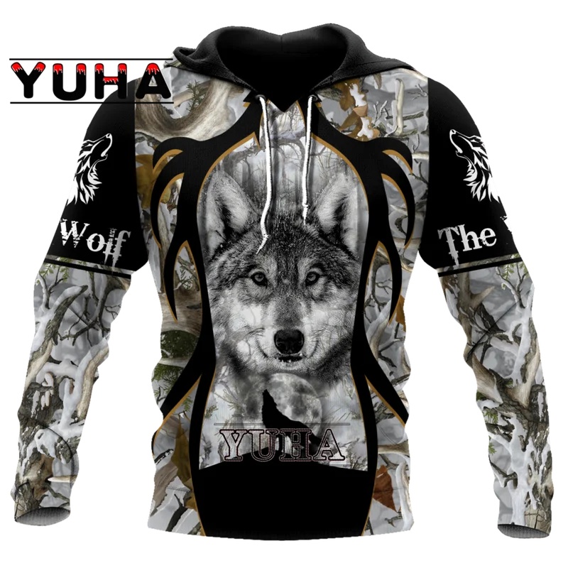 Wolf Printed Hoodies Men 3d Ho - огляд і ціна Streetwear Brand Tracksuit