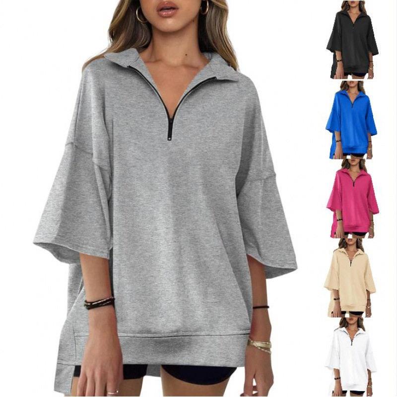 Long V-Neck Women's Sweatshirt - огляд і ціна Streetwear Brand Collection