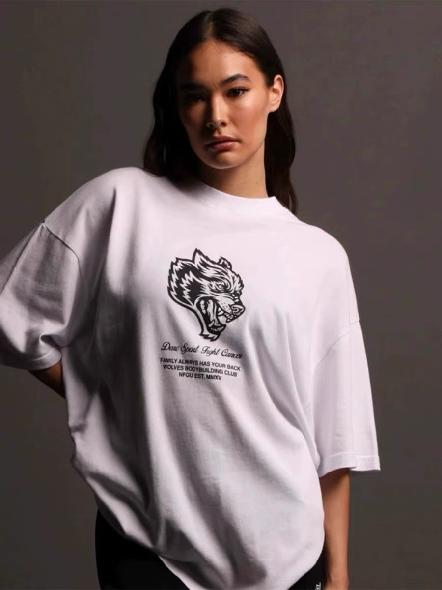 White Classic Wolf Head GYM Fi - огляд і ціна Streetwear Gym Brand