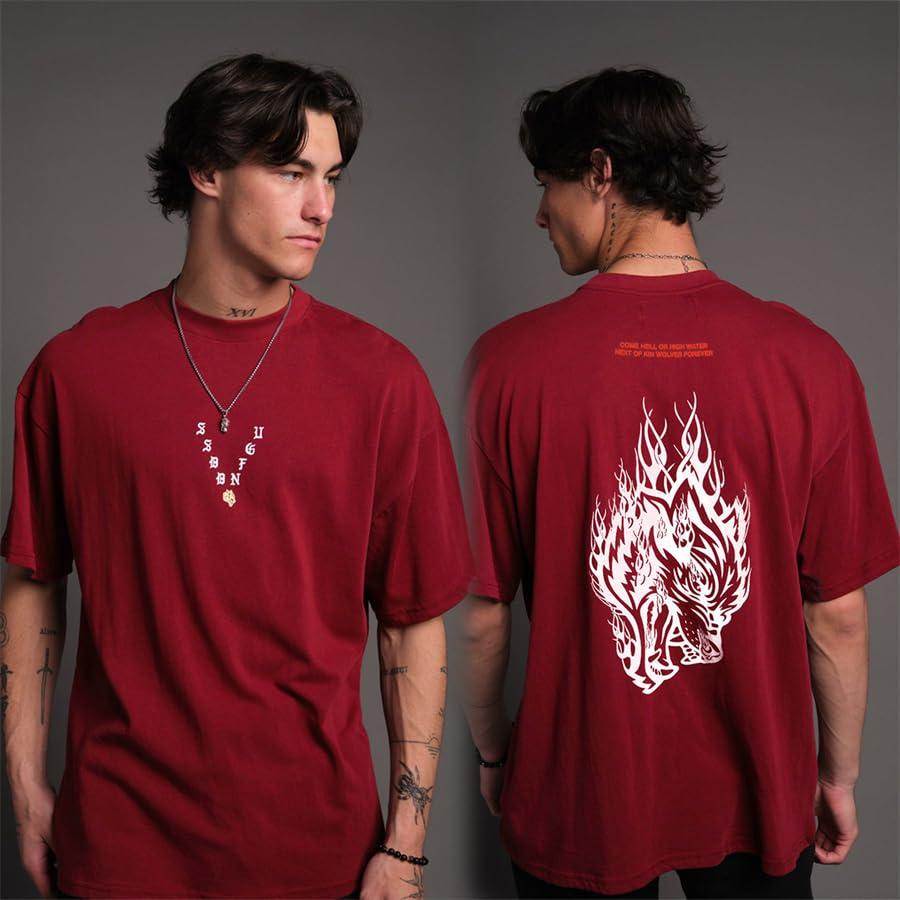 Classic Logo Flame Wolf Head G - огляд і ціна Streetwear Gym Brand